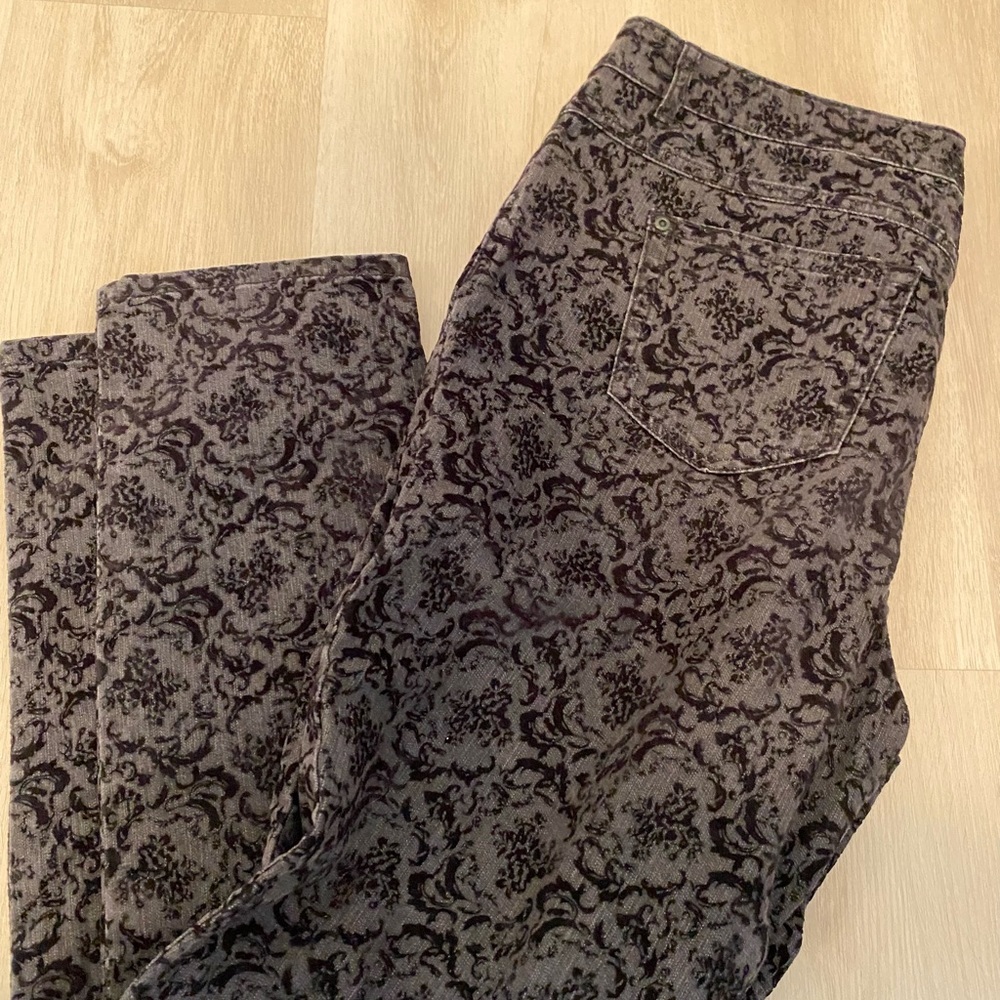 Elegant Patterned Straight Leg Jeans